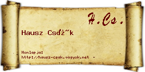 Hausz Csák névjegykártya